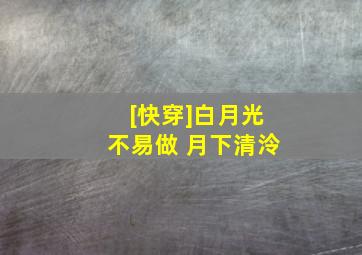 [快穿]白月光不易做 月下清泠